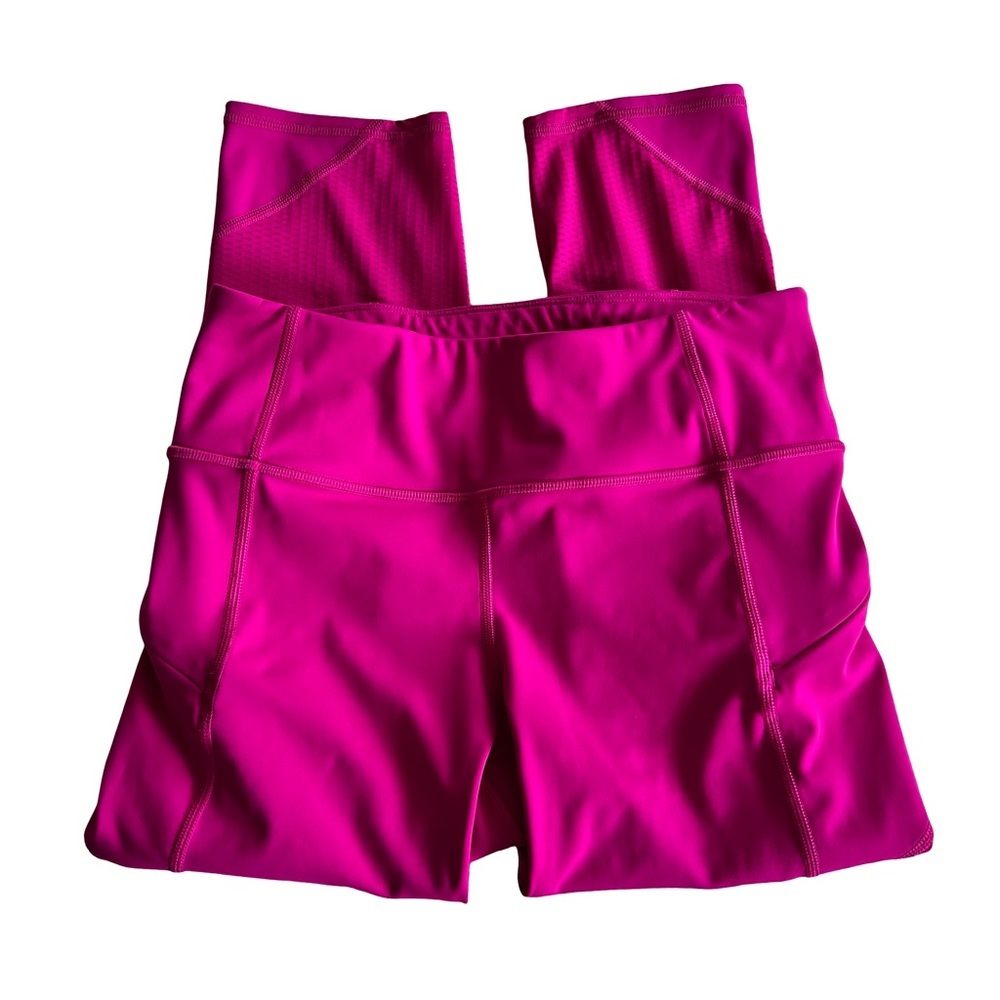 Athleta Mesh Contender Capri Leggings Electric Fuscia